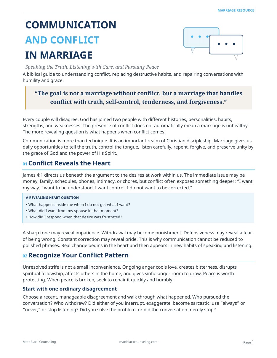 First page of Communication and Conflict in Marriage