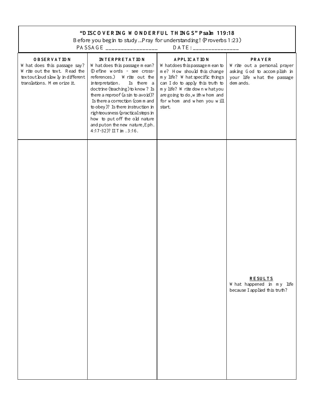 First page of Discovering Wonderful Things
