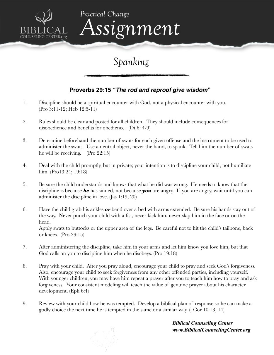 First page of Loving Discipline of a Child