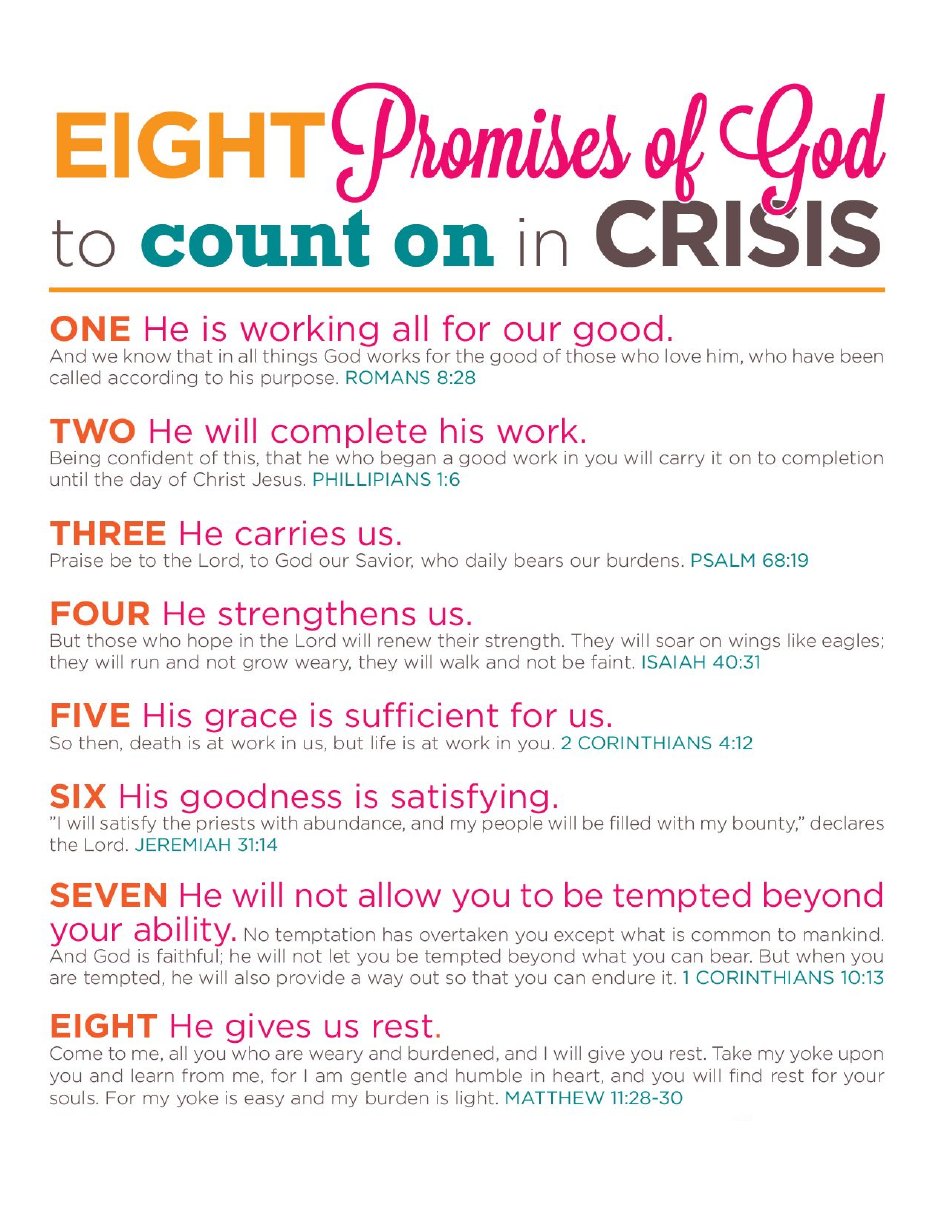 First page of Promises of God Study